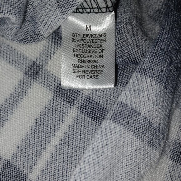 ADRIENNE VITTADINI WOMEN'S PLAID LONG SLEEVE COWL NECK TOP - Picture 13 of 13